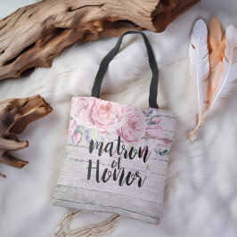 Hochzeitsmatron der Ehrenfarbe Blume Holz Tasche