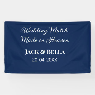 Hochzeitsmatte aus Himmelsblau in den Gastgeschenk Banner