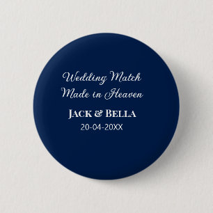 Hochzeitsmatte aus Himmelsblau in den Gastgeschenk Button