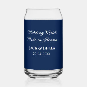 Hochzeitsmatte aus Himmelsblau in den Gastgeschenk Dosenglas