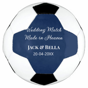 Hochzeitsmatte aus Himmelsblau in den Gastgeschenk Fußball