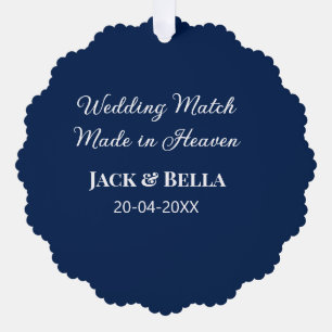 Hochzeitsmatte aus Himmelsblau in den Gastgeschenk Ornament Karte