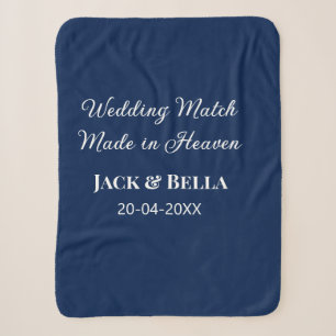Hochzeitsmatte aus Himmelsblau in den Gastgeschenk Sherpadecke