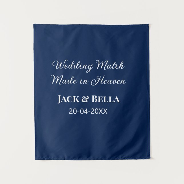 Hochzeitsmatte aus Himmelsblau in den Gastgeschenk Wandteppich (Vorderseite)