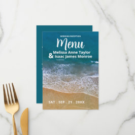 Hochzeitsmenü am Blue Sea Beach Menükarte