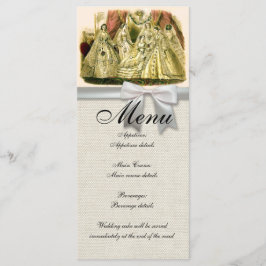 Hochzeitsmenü Antique Bridesmaids Menükarte