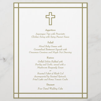 Hochzeitsmenü der Gold Kontur Cross Set