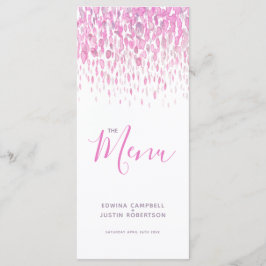 Hochzeitsmenü der lila Moderne Menükarte