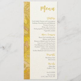 Hochzeitsmenü der Oak-Blätter im Herbst Menükarte
