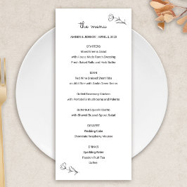 Hochzeitsmenü der Wildblume Programm