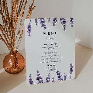Hochzeitsmenü für Blumenfreunde Sockelschild