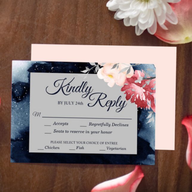 Hochzeitsmenü für die Sternennacht RSVP Karte (Von Creator hochgeladen)