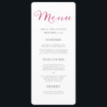 Hochzeitsmenü für eine Liebe / Rose Menükarte<br><div class="desc">Stilvoll,  elegant,  lustig - perfekt!</div>