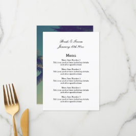 Hochzeitsmenü für klassische Küstenthemen Menükarte