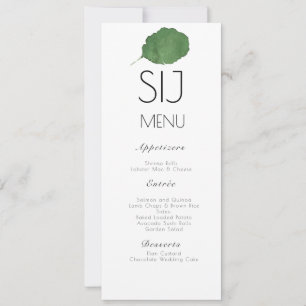 Hochzeitsmenü für Minimalistische Wasserfarben Feiertagskarte