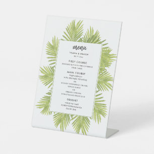 Hochzeitsmenü für tropische Palmen Sockelschild