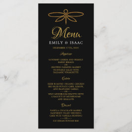 Hochzeitsmenü für Vintage Goldfräsen Menükarte