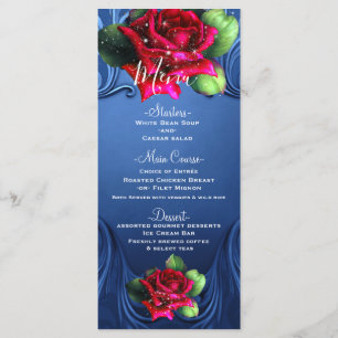 Hochzeitsmenü für Vintage Ziertage Menükarte