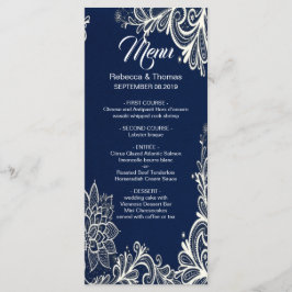 Hochzeitsmenü für Wassersportler an der Küste Menükarte