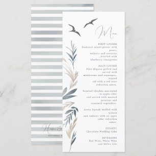 Hochzeitsmenü für Wasservögel Menükarte