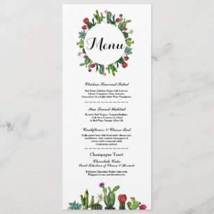 Hochzeitsmenü Kaktus Fiesta Mexikanische Menüs Einladung