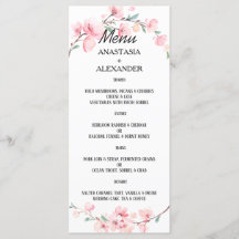 Hochzeitsmenü. MENÜKARTE