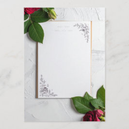 Hochzeitsmenü Menükarte