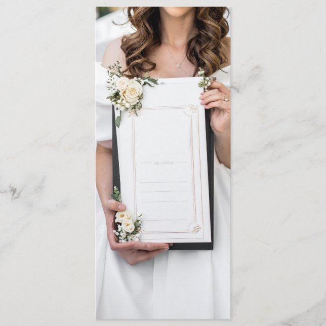 Hochzeitsmenü Menükarte (Vorderseite)