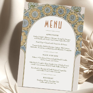Hochzeitsmenü Vintage Art Nouveau von Mucha Invita Einladung