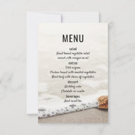 Hochzeitsmenü von Beach Waves Einladung