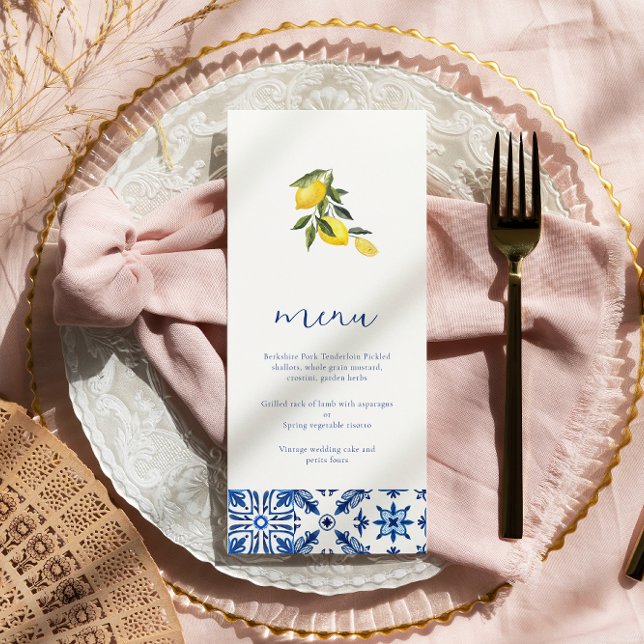 Hochzeitsmenü von Blauem Mittelmeer Menükarte (Von Creator hochgeladen)