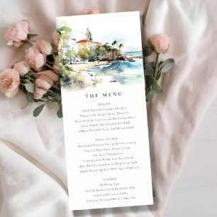 Hochzeitsmenükarte Landschaft San Juan Puerto Rico Einladung