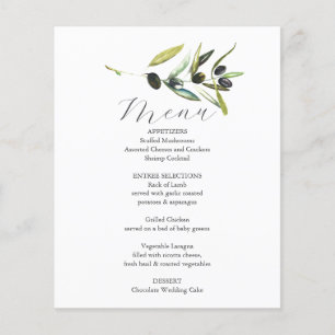 Hochzeitsmenüs Elegante Zweigstelle des botanische