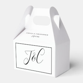 Hochzeitsmonogramm Benutzerdefinierte Namen Elegan Geschenkschachtel