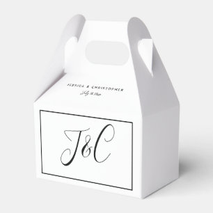 Hochzeitsmonogramm Benutzerdefinierte Namen Elegan Geschenkschachtel