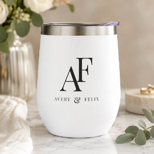 Hochzeitsmonogramm Elegant Einfach Minimalistisch
