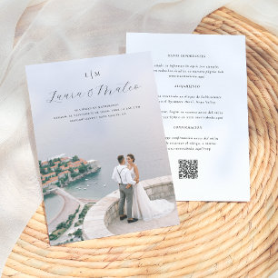 Hochzeitsmonogramm Hochzeitseinladung QR-Code Einladung