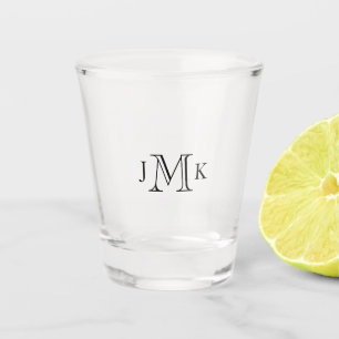 Hochzeitsmonogramm  schnapsglas