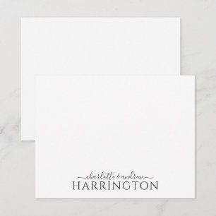 Hochzeitsmonogramm-Schriftzug für Paare Mitteilungskarte
