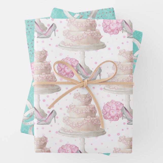 Hochzeitsmuster Geschenkpapier Set (Beispiel)