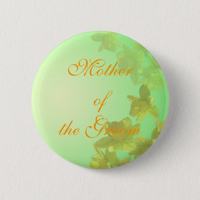 Hochzeitsmutter der Bräutigam-Tulpe-Blume Button (Vorderseite)