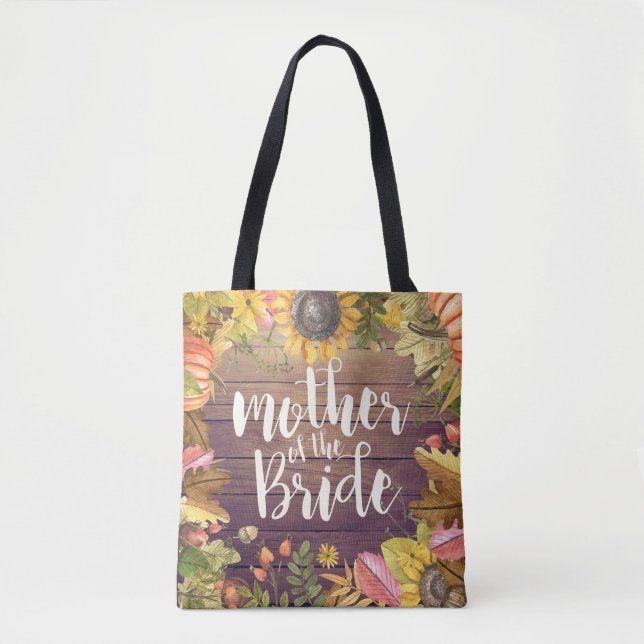 Hochzeitsmutter der Bride Autumn Maple Pumpkins Tasche (Vorderseite)