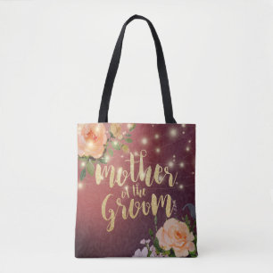 Hochzeitsmutter der Groom Floral String Lights Tasche