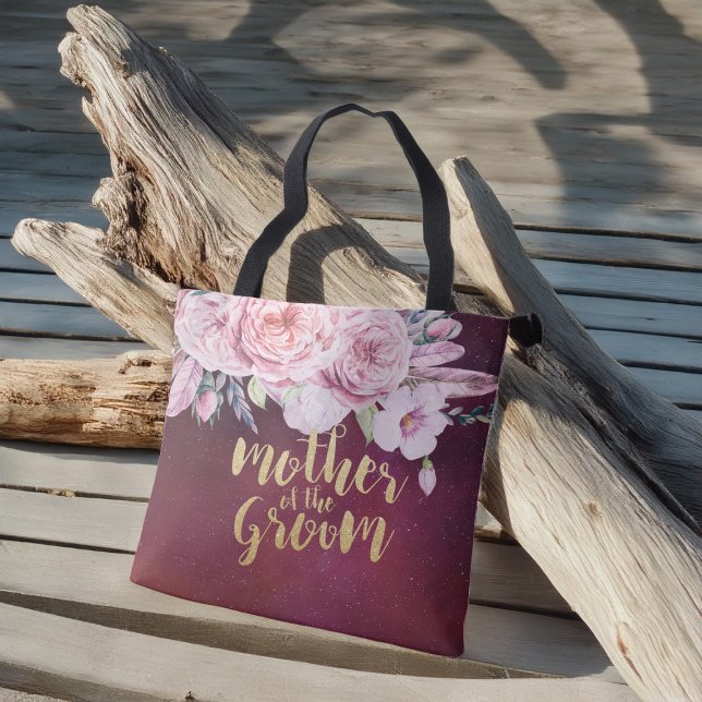 Hochzeitsmutter des Groom Floral Burgund Rot Tasche (Von Creator hochgeladen)