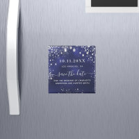 Hochzeitsnacht blaues Silber speichern Dattelmagne
