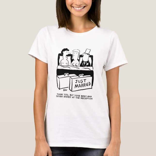 Hochzeitsnacht der Hochzeitsnacht für Braun und Gr T-Shirt (Vorderseite)