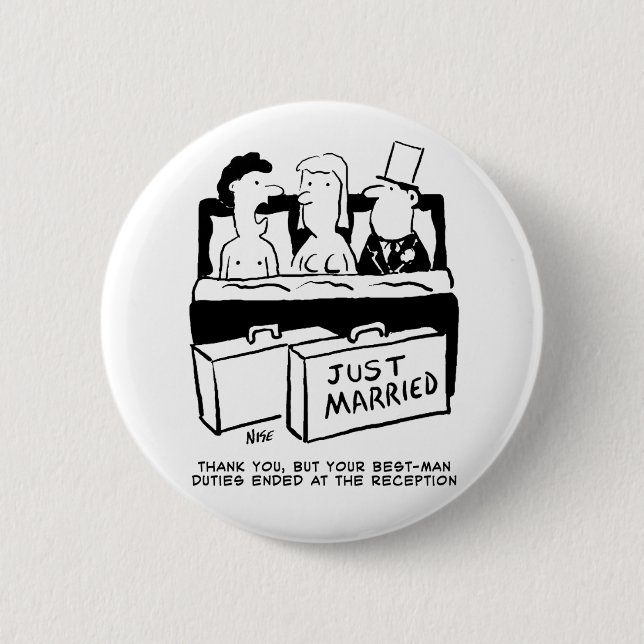 Hochzeitsnacht für Braut und Groom Button (Vorderseite)