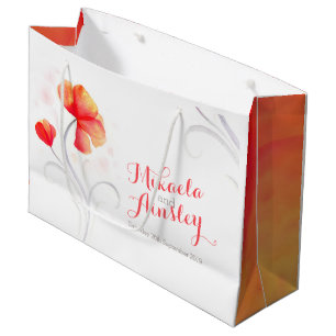 Hochzeitsnacht Orangenpaare Namenstasche Große Geschenktüte