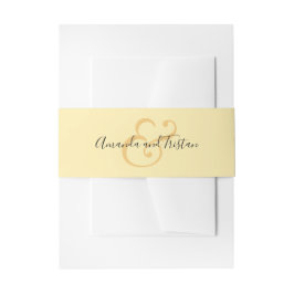 Hochzeitsnamen Lemon Yellow Einladungsbanderole