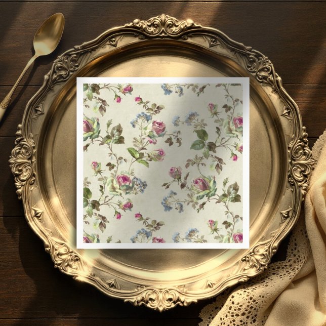 Hochzeitsnapkins für Vintage Rose Serviette (Von Creator hochgeladen)